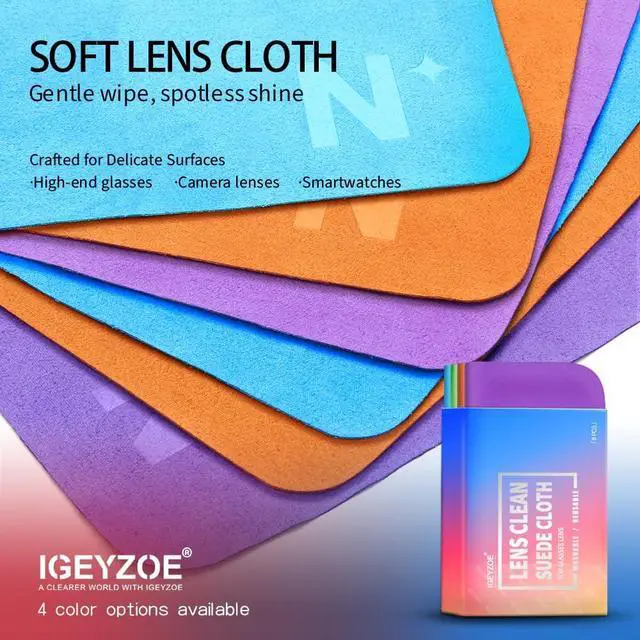 Alt view image 7 of 7 - 8-Pack Microfiber Lens Cleaning Cloth, Lint-Free & Scratch-Free | Instantly Cleans Glasses, Screens, Camera Lens, VR/AR Headsets, Reusable & Washable (4 Colors)