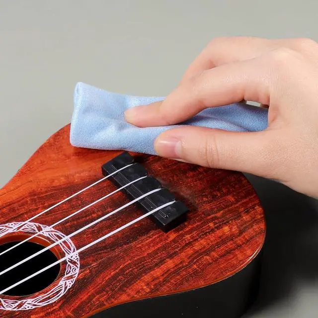 Alt view image 4 of 7 - AIEX 3pcs 11.8x11.8inch Instruments Cleaning Cloths (Blue) | Universal Soft Microfiber Clean Cloths String Instrument Polishing Cloth for Guitar Violin Piano Brass Trumpet Sax Flute