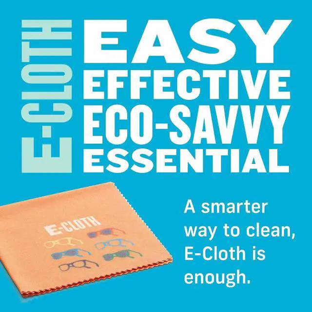 Alt view image 4 of 6 - E-Cloth Eyeglasses Cleaning Cloth, Reusable & Washable - 1 Pack | Glasses Wipe, Reusable & Washable, Cleans Dirt, Fingerprints, Smudges from Lens & Frames, Use Dry or Damp
