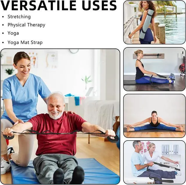 Alt view image 3 of 6 - AGREJO Stretching Strap Yoga Strap Physical Therapy for Home Workout, 10 Loops Non-Elastic Stretch Band for Pilates, Flexibility, Exercise and Gymnastics