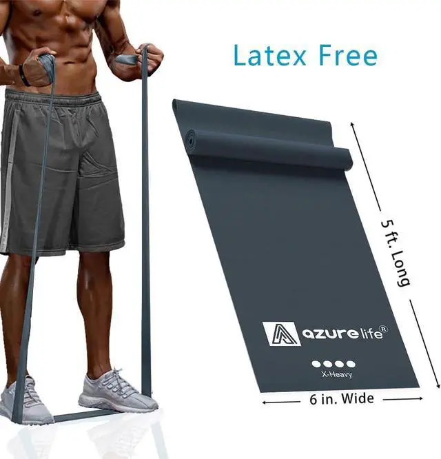 Alt view image 2 of 7 - A AZURELIFE Professional Individual Exercise Resistance Bands, Single 5, 6,7 Ft or 8 Yards Elastic Bands, Non-Latex Stretch Bands for PT, Yoga, Pilates, Rehab, at-Home or The Gym Workouts
