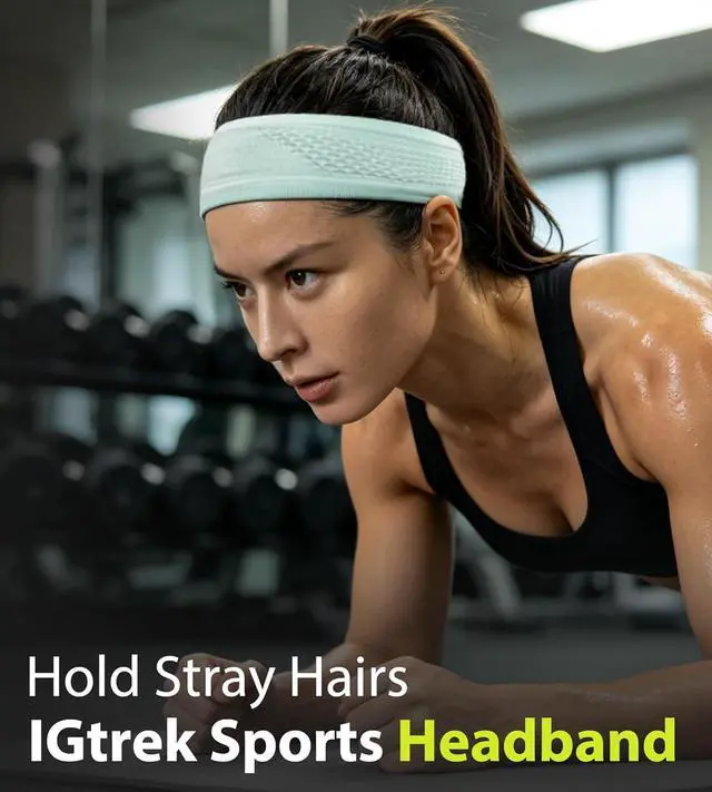 Alt view image 2 of 6 - Breathable Sweatband&Headband-Airflow Design Keeps Head Cool - Comfortable, Breathable & Highly Sweat-Absorbent, Fits Snugly Without Slipping