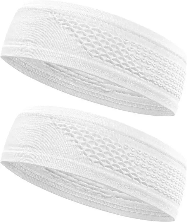 Main image of Breathable Sweatband&Headband-Airflow Design Keeps Head Cool - Comfortable, Breathable & Highly Sweat-Absorbent, Fits Snugly Without Slipping