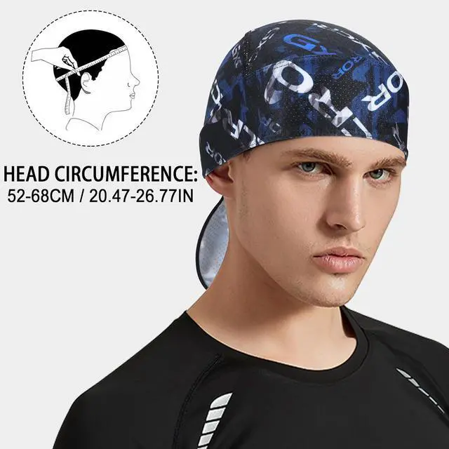Alt view image 5 of 7 - GXCROR Sports Bandanas Cap Skull Caps for Men Breathable Women Skull Cap Helmet Liner
