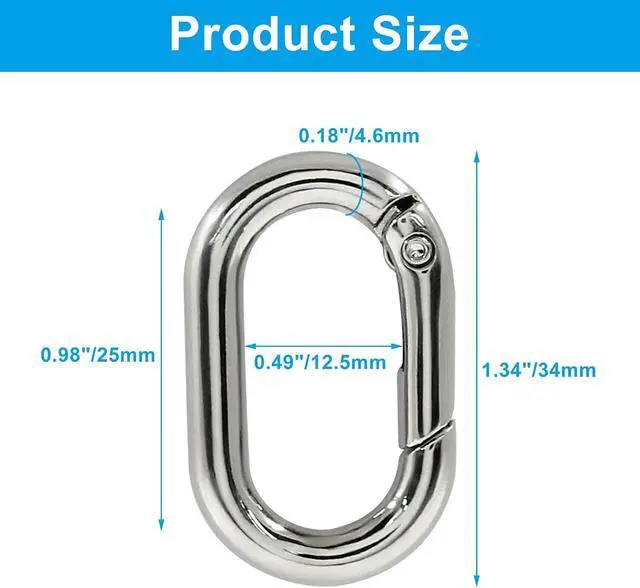 Alt view image 2 of 7 - Oval Carabiner Clip