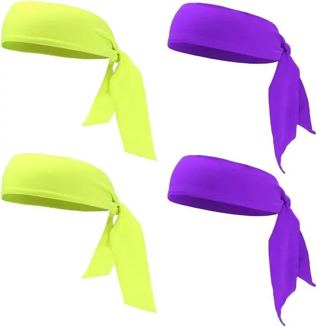 Alt view image 2 of 7 - Tie Headband, Sports Head Ties for Men, Women, Ninja, Karate, Tennis, Pirate Head Band & Bandana, Athletic Sweatband/Hair Band for Basketball, Running, Workout
