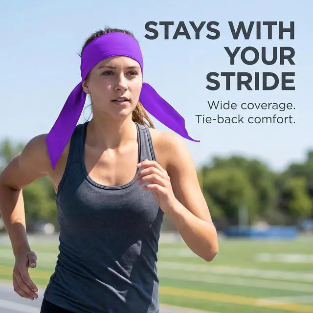 Alt view image 5 of 7 - Tie Headband, Sports Head Ties for Men, Women, Ninja, Karate, Tennis, Pirate Head Band & Bandana, Athletic Sweatband/Hair Band for Basketball, Running, Workout