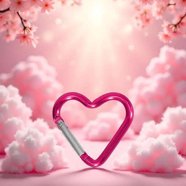 Alt view image 6 of 7 - Outdoor Carabiner Heart Keychain Clip Aluminum Alloy Rings Climbing Clips Spring Snap Hook Portable Spring Snap Hook Accessories