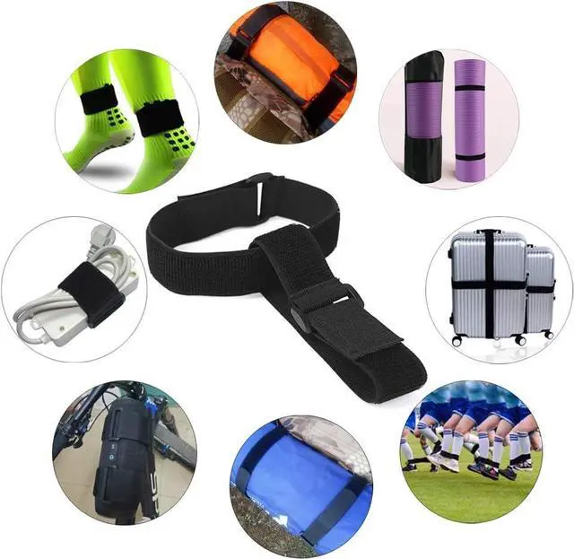 Alt view image 5 of 5 - JKJF Cycling Safety Bind Pant Leg Bands Clip Strap Riding Fishing Elastic Ankle Leg Trousers Bind Pants Adjustable Magic Fastening Belt (12 inch length, 1 inch width, 2 Pcs)