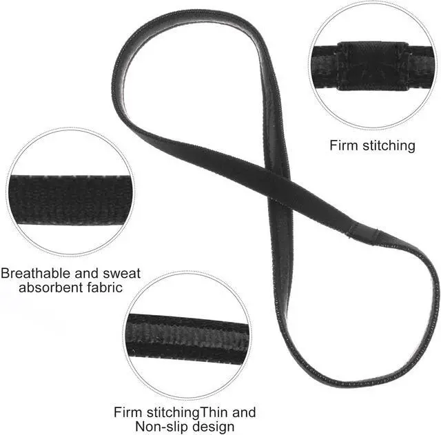 Alt view image 4 of 7 - Sibba Workout Headbands Soccer Sports Athletic Hair Accessories 4 PCS Elastic Tie Non Slip Grip Backing Headwear Running Softball Spa Adjustable Nylon Hairband Youth Women Toddler Girls Kids Teens