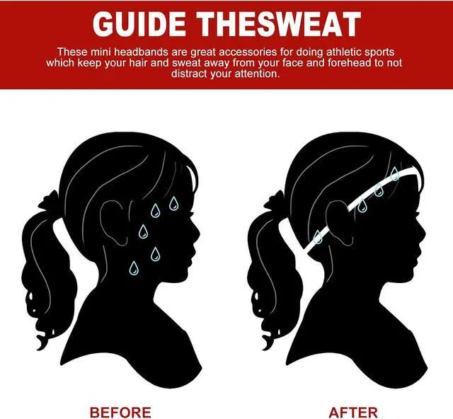 Alt view image 6 of 7 - Sibba Workout Headbands Soccer Sports Athletic Hair Accessories 4 PCS Elastic Tie Non Slip Grip Backing Headwear Running Softball Spa Adjustable Nylon Hairband Youth Women Toddler Girls Kids Teens