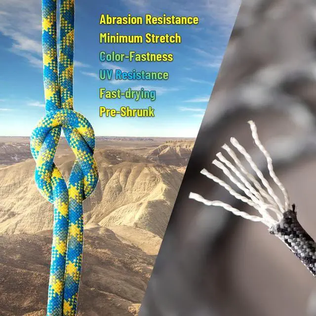 Alt view image 2 of 7 - HERCULES Type III Paracord 550 Paracord Rope Parachute Cord, 50' Black for Survival Rope, Survival Cord