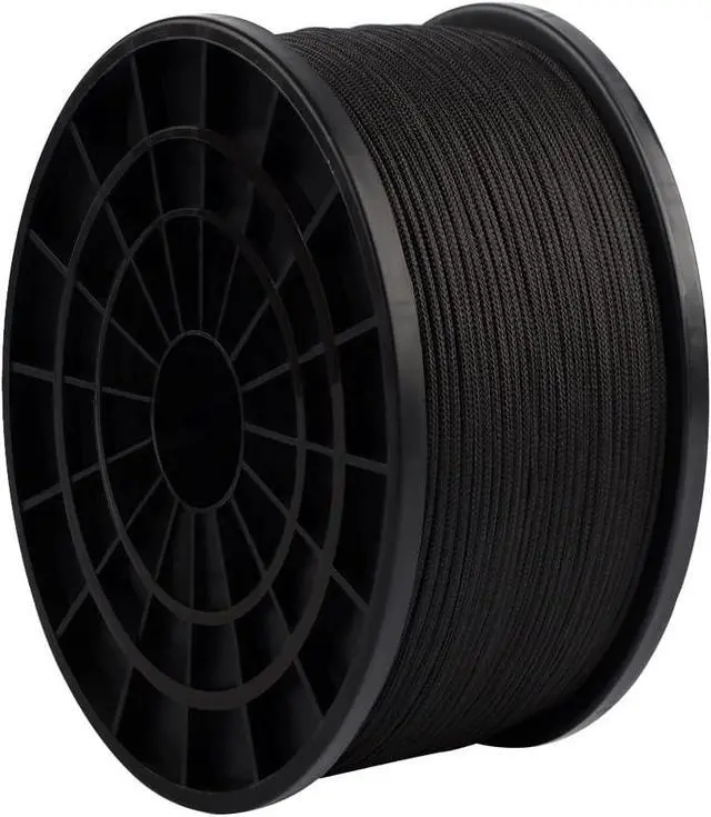 Alt view image 7 of 7 - HERCULES Type III Paracord 550 Paracord Rope Parachute Cord, 50' Black for Survival Rope, Survival Cord