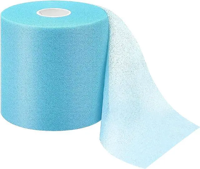 Main image of 2.75Inch 30Yard LightBlue Athletic PreWrap Tape | Elastic foam underwrap for hair headbands and joint protection in soccer sports.