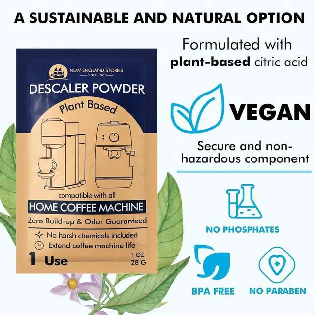 Alt view image 3 of 7 - Descaling Powder Solution (4 Uses) Removes Scale and Build-Up, Automatic Coffee Pots & Makers & Espresso Machines Descaler, Compatible with Keurig Breville Nespresso Delonghi Ninja