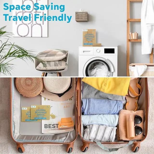 Alt view image 6 of 7 - OrientLeaf Laundry Detergent Sheets Fragrance Free, Eco-Friendly, Powerful Cleaning, Up to 160 Loads (80 Sheets), Hypoallergenic Laundry Soap Sheet for Travel and Home Washing