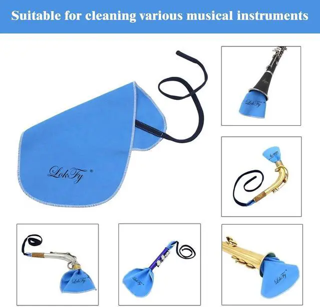 Alt view image 5 of 7 - Cleaning Cloth for Inside Tube Suitable for Clarinet Piccolo Flute Sax Saxophone (Blue)