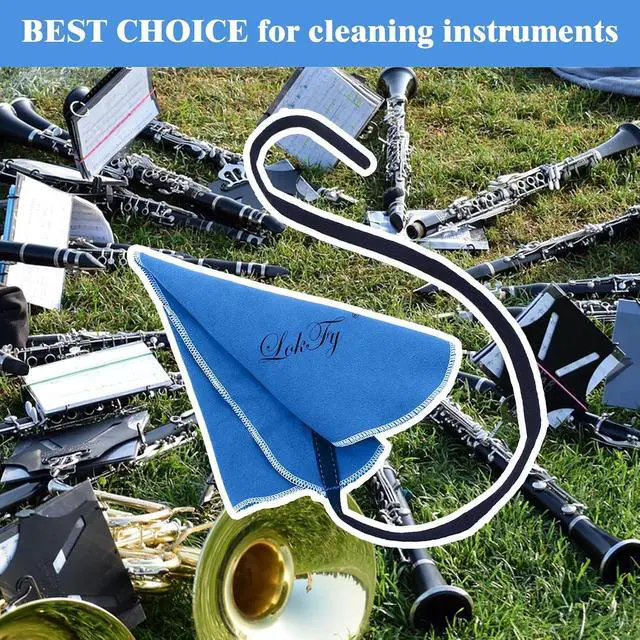 Alt view image 6 of 7 - Cleaning Cloth for Inside Tube Suitable for Clarinet Piccolo Flute Sax Saxophone (Blue)