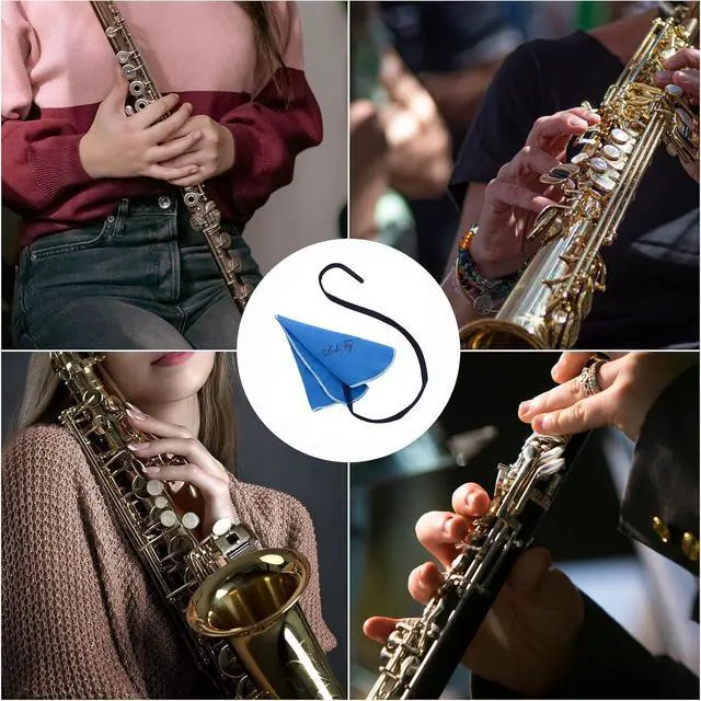 Alt view image 7 of 7 - Cleaning Cloth for Inside Tube Suitable for Clarinet Piccolo Flute Sax Saxophone (Blue)