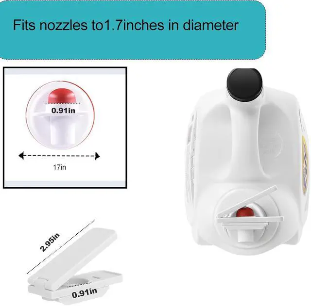 Alt view image 3 of 6 - 2 Pack Laundry Detergent dispenser Nozzle Switch Holder Easy-Press Spout Opener, Drip-Free Detergent & Softener Accessory, Fits Most Large Bottles, laundry room organization