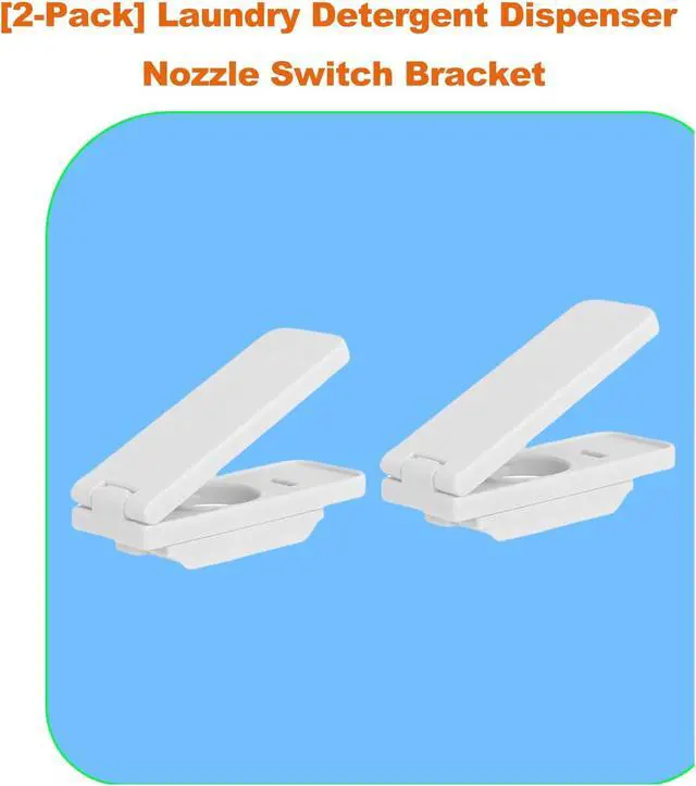 Alt view image 6 of 6 - 2 Pack Laundry Detergent dispenser Nozzle Switch Holder Easy-Press Spout Opener, Drip-Free Detergent & Softener Accessory, Fits Most Large Bottles, laundry room organization