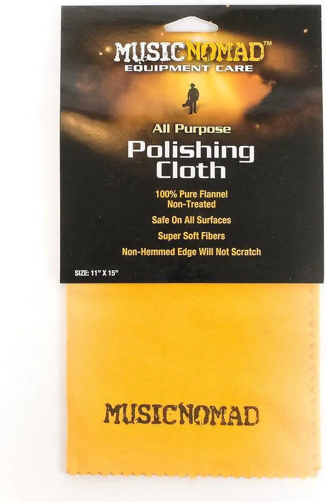 Main image of MusicNomad MN200 All Purpose Non-Treated Flannel Polishing Cloth 11" x 15" | Soft, Non-Treated Flannel Cloth Safely Removes Dust and Polish Residue