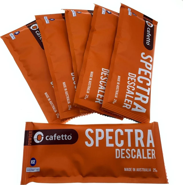 Alt view image 3 of 5 - Cafetto Spectra Espresso Machine Descaler, Color Indicator Descaling Cleaning Powder Designed for Espresso Machine Water Tanks, Boilers and Coffee Brewers (Pack of 6)