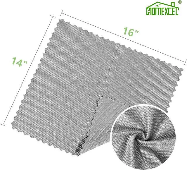 Alt view image 7 of 7 - HOMEXCEL Glass Cleaning Cloths 6 PK, Lint Free Towel for Windows, Grey | 16"X14" Microfiber Cloths With Magic Cleaning Power for Mirrors, Screens, Glasses, Stainless Steel