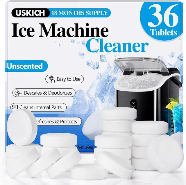Main image of Ice Machine Cleaner Descaler Tablets-36Pack Ice Maker Cleaner | Compatible with Frigidaire, Opal, GE Profile, Kitchenaid, Nickel Safe Scale Remover for Countertop, Nugget Ice Makers