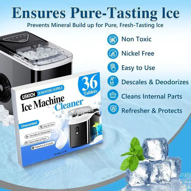 Alt view image 6 of 7 - Ice Machine Cleaner Descaler Tablets-36Pack Ice Maker Cleaner | Compatible with Frigidaire, Opal, GE Profile, Kitchenaid, Nickel Safe Scale Remover for Countertop, Nugget Ice Makers