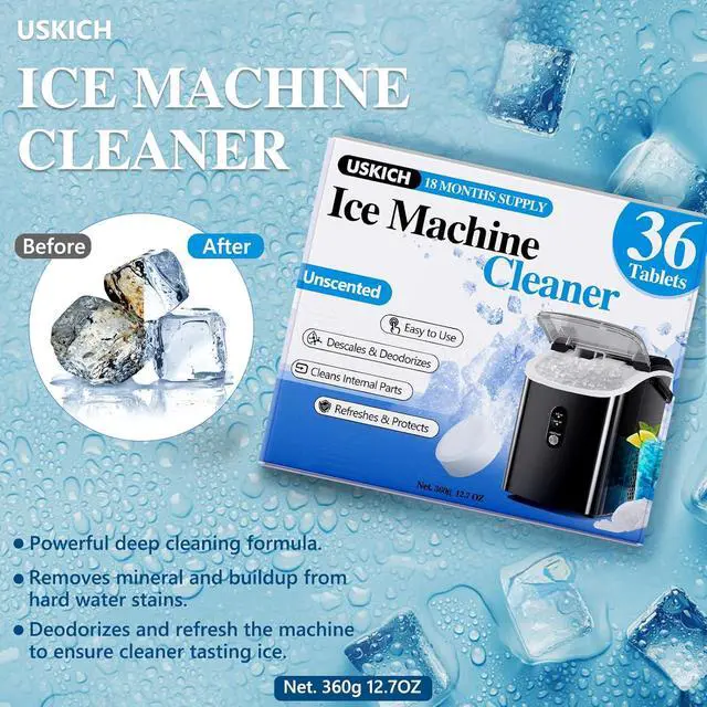 Alt view image 5 of 7 - Ice Machine Cleaner Descaler Tablets-36Pack Ice Maker Cleaner | Compatible with Frigidaire, Opal, GE Profile, Kitchenaid, Nickel Safe Scale Remover for Countertop, Nugget Ice Makers