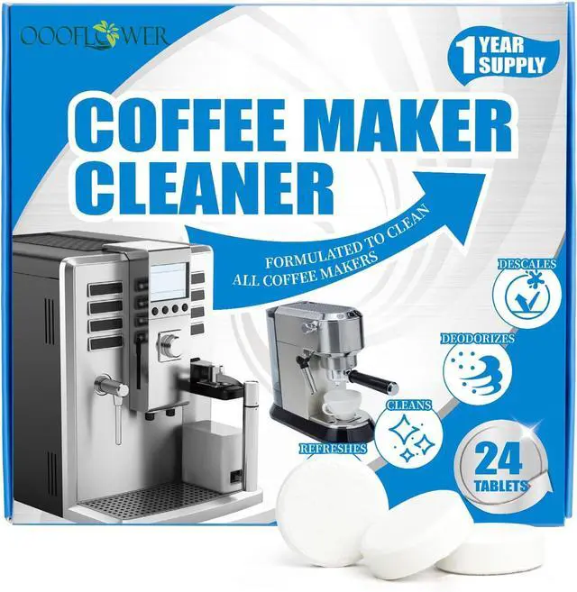 Main image of 24-Pack Coffee Machine Cleaner Descaler Tablets, Descaling & Deep Cleaning Tabs for Coffee Pot & Coffe Machine, Effective Limescale Remover for Home, Office Use