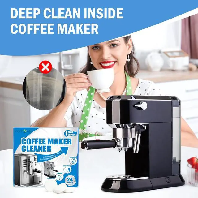 Alt view image 3 of 6 - 24-Pack Coffee Machine Cleaner Descaler Tablets, Descaling & Deep Cleaning Tabs for Coffee Pot & Coffe Machine, Effective Limescale Remover for Home, Office Use