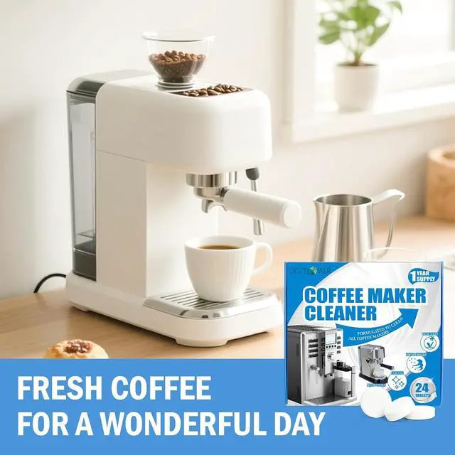 Alt view image 6 of 6 - 24-Pack Coffee Machine Cleaner Descaler Tablets, Descaling & Deep Cleaning Tabs for Coffee Pot & Coffe Machine, Effective Limescale Remover for Home, Office Use