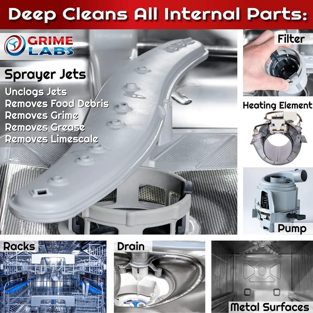 Alt view image 3 of 7 - Dishwasher Cleaner Deodorizer Descaler Tablets, 24 pack Heavy Duty Deep Clean and Natural Limescale Remover, Dish Washer Cleaner Machine Pods, 12 Months Supply