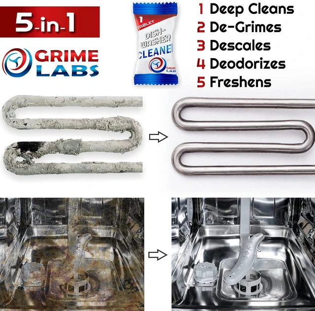 Alt view image 5 of 7 - Dishwasher Cleaner Deodorizer Descaler Tablets, 24 pack Heavy Duty Deep Clean and Natural Limescale Remover, Dish Washer Cleaner Machine Pods, 12 Months Supply