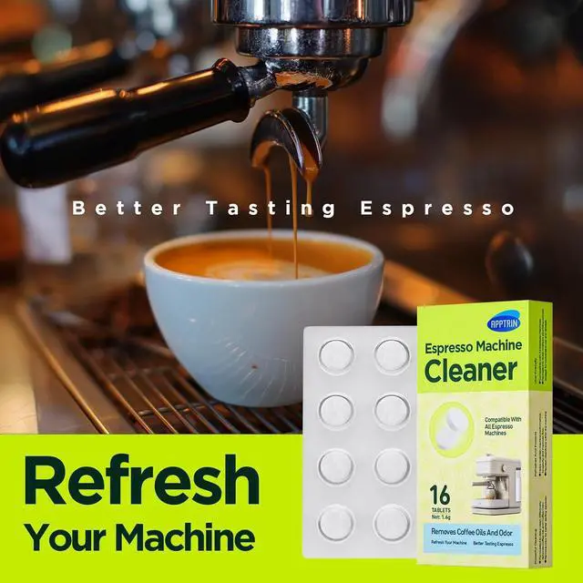 Alt view image 2 of 7 - Espresso Machine Cleaning Tablets,16 Pack Coffee Machine Descaler Compatible with Breville, Gaggia, Delonghi, Jura, Coffee Oil Remover Tablets Suitable for use with all Espresso machines