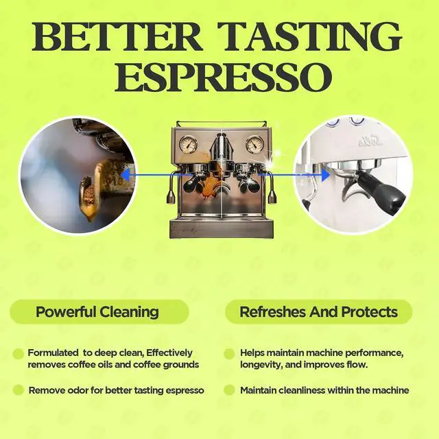 Alt view image 4 of 7 - Espresso Machine Cleaning Tablets,16 Pack Coffee Machine Descaler Compatible with Breville, Gaggia, Delonghi, Jura, Coffee Oil Remover Tablets Suitable for use with all Espresso machines