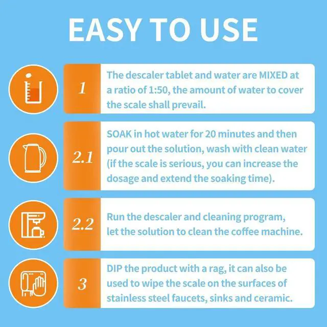 Alt view image 5 of 7 - NATRUTH 20 Packs Powerful Limescale Removal,Efficient Water Bottle Cleaning Tablets,Odor-Free KETTLE & Coffee Cup Cleaner Tablets,Descaler for Coffee Machine,Natural Stainless Steel Cup Cleaners