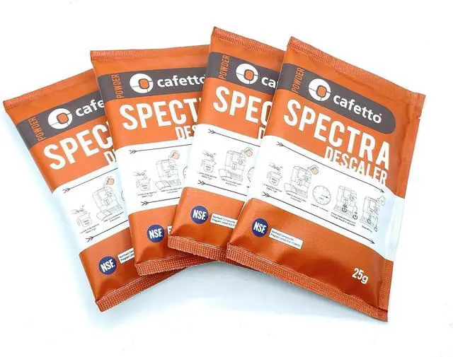 Alt view image 2 of 4 - Cafetto Spectra Espresso Machine Descaler, Color Indicator Descaling Cleaning Powder Designed for Espresso Machine Water Tanks, Boilers and Coffee Brewers (Pack of 4)
