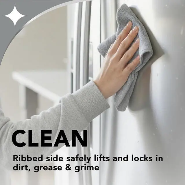 Alt view image 4 of 7 - Weiman Microfiber Cloth for Stainless Steel - Safely Traps and Removes Dirt, Oil and Grime to Protect From Scratches 1.40" x 3.56"