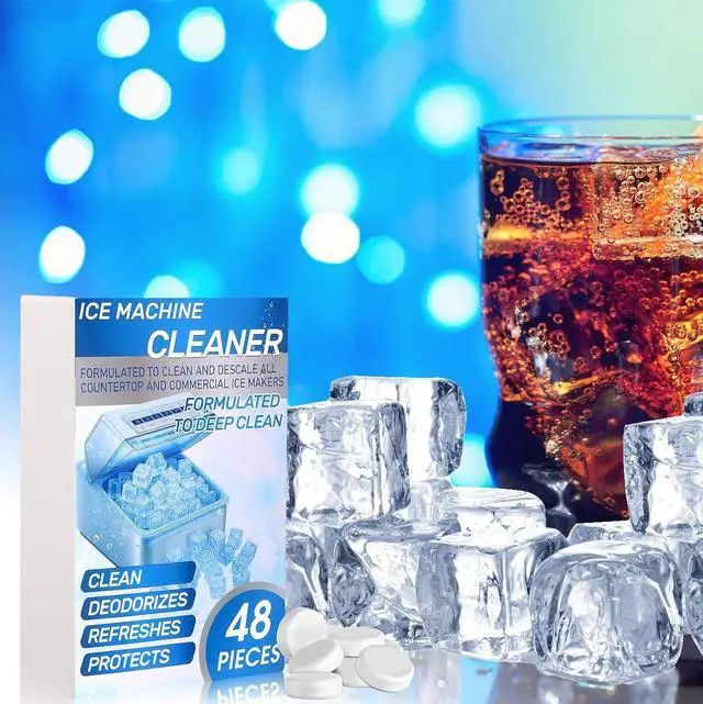 Alt view image 6 of 6 - 4 Pack 48 Pcs Ice Machine Cleaner Tablets Descaler, Clean Tablets for Ice Makers, Scale Remover for Countertop, Deep Cleaning, Remove Odor