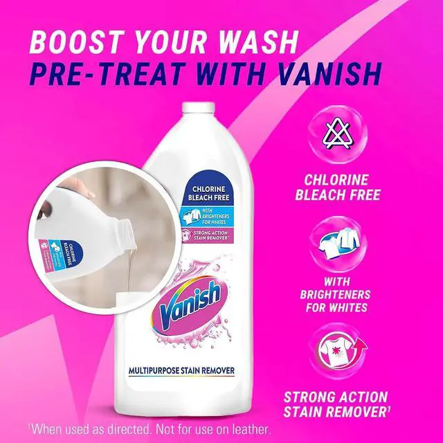 Alt view image 5 of 7 - Vanish White Multi-Purpose Stain Remover 900ML