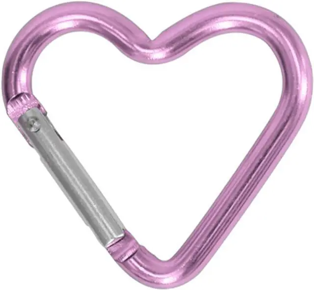 Main image of Carabiner Clip, Heart Shaped Climbing Buckle, Aluminum Alloy Heavy Duty Keyring Hook for Camping Fishing Hiking Traveling Aluminum Key Chain Clip Accessories