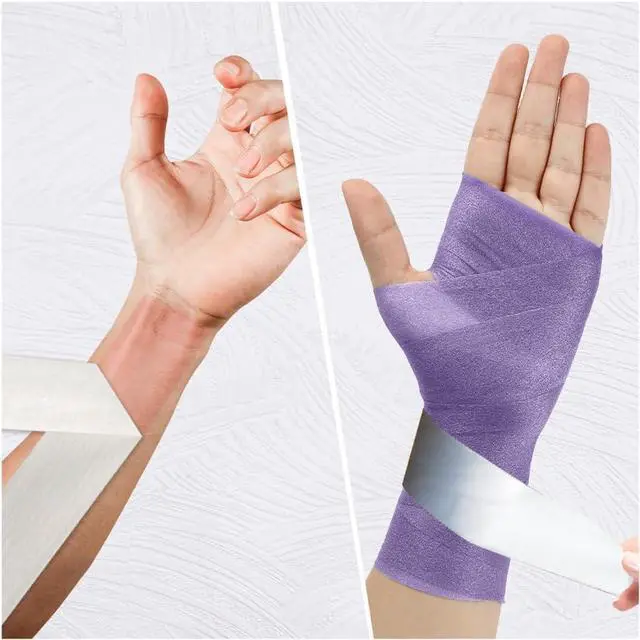 Alt view image 5 of 6 - Pre Wrap,Prewrap,Pre Wrap Athletic,Prewrap Athletic Tape,Pre Wrap for Hair Soccer,Prewrap Athletic Tape for Hair,Athletic Wrap,Soccer Pre Wrap,Pre Wrap Tape,Foam Wrap,Athletic Prewrap (Purple)