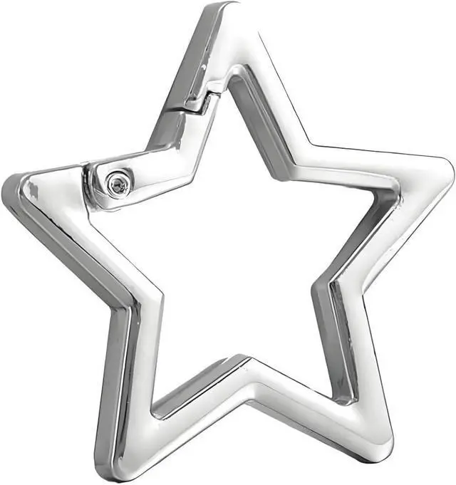 Main image of Star Carabiner, Star Shaped Stainless Steel Keychain Clip, Carabiner Snap Hook Holder, Hook Clip Key Holder Carabiner