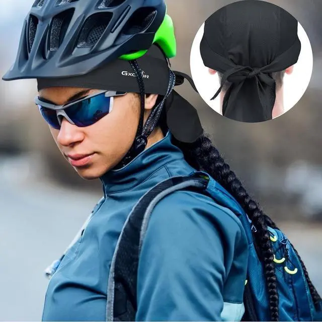 Alt view image 7 of 7 - GXCROR Sports Bandanas Cap Skull Caps for Men Breathable Women Skull Cap Helmet Liner