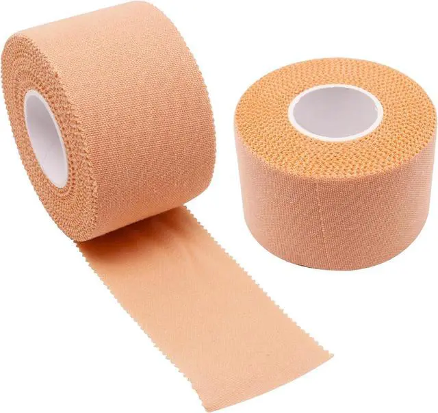 Main image of Athletic Sports Tape 1.5 Inch x 30ft, Elastic Athletic Wrist Ankle Tape Roll (2pack, Beige, 1.5 Inch x 10 Yards)