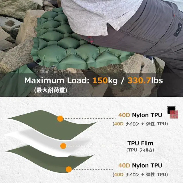 Alt view image 3 of 7 - Azarxis Inflatable Seat Cushion Travel Portable Lightweight Air Stadium Seat Pad Chair Pad with Storage Bag for Airplane Camping Bleacher Hiking Office Outdoor
