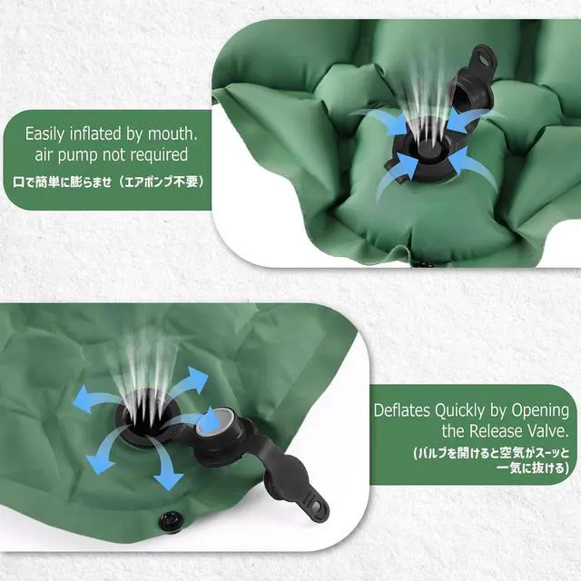 Alt view image 5 of 7 - Azarxis Inflatable Seat Cushion Travel Portable Lightweight Air Stadium Seat Pad Chair Pad with Storage Bag for Airplane Camping Bleacher Hiking Office Outdoor